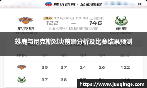 雄鹿与尼克斯对决前瞻分析及比赛结果预测