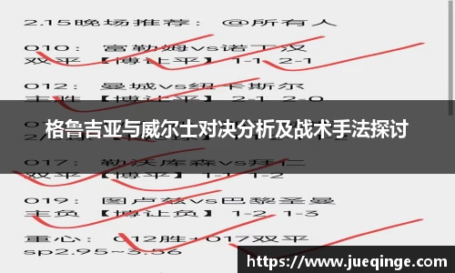 格鲁吉亚与威尔士对决分析及战术手法探讨